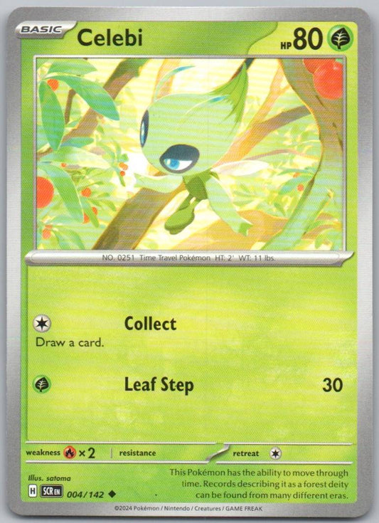Celebi 004 Normal Grass Card - Stellar Crown