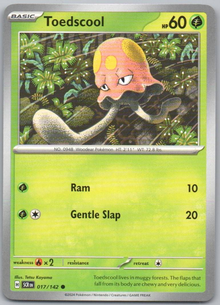 Toedscool 017 Normal Grass Card - Stellar Crown