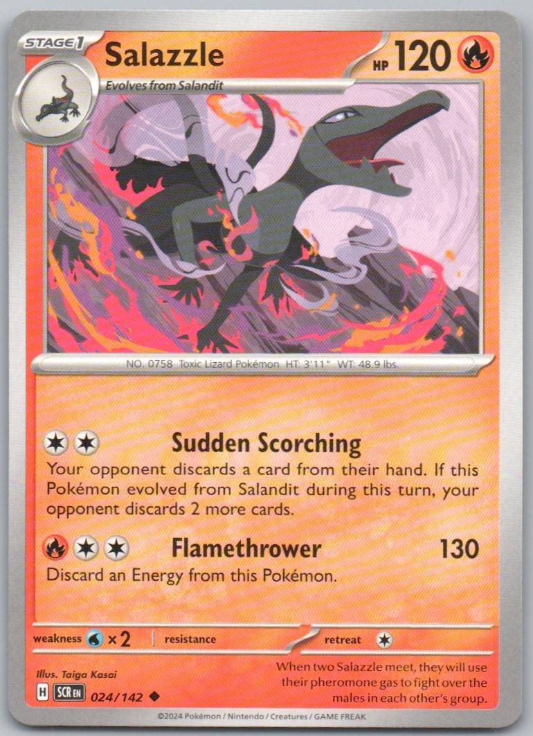 Salazzle 024 Normal Fire Card - Stellar Crown