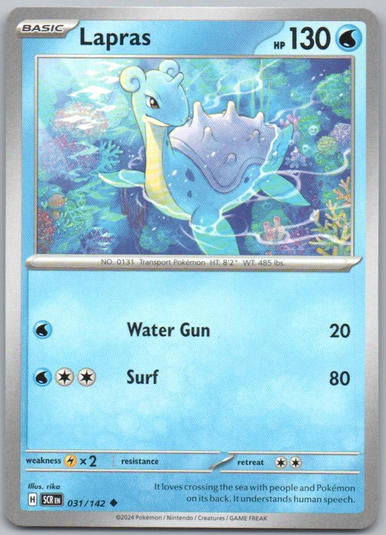 Lapras 031 Normal Water Card - Stellar Crown