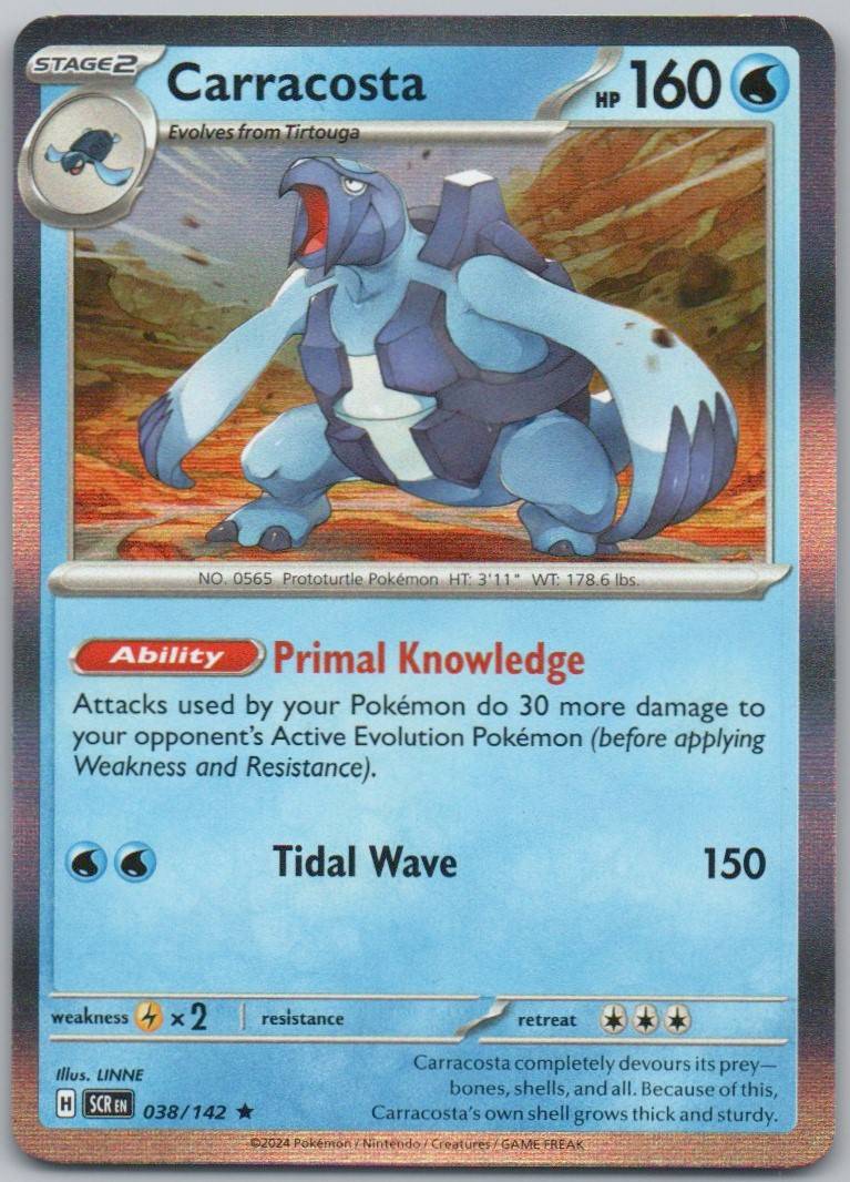 Carracosta 038 Holo Water Card - Stellar Crown