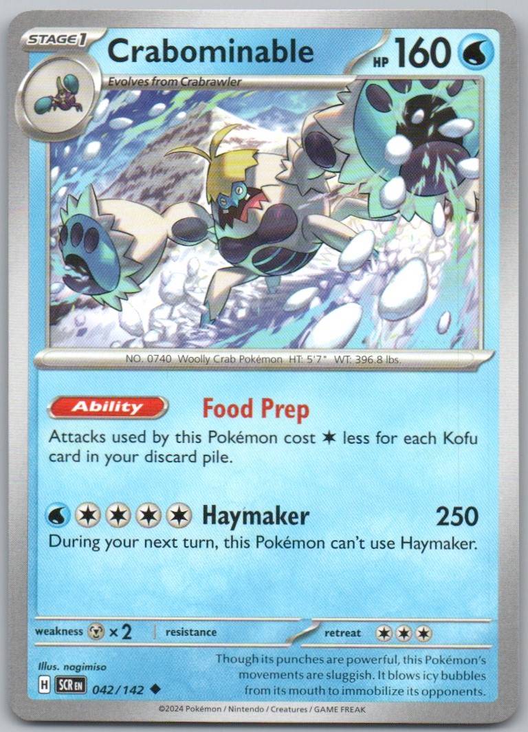 Crabominable 042 Normal Water Card - Stellar Crown