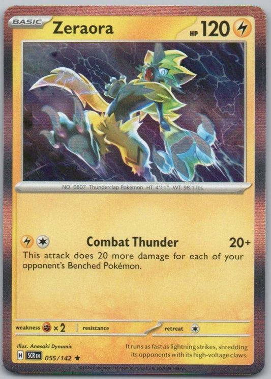 Zeraora 055 Holo Lightning Card - Stellar Crown