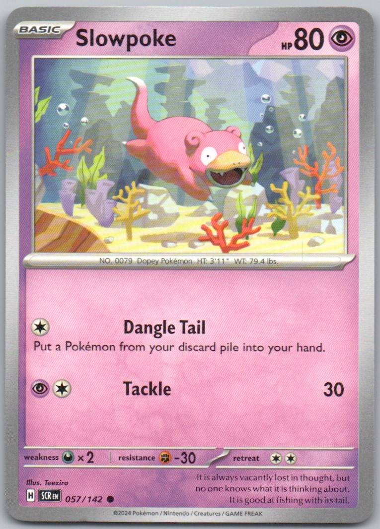 Slowpoke 057 Normal Psychic Card - Stellar Crown