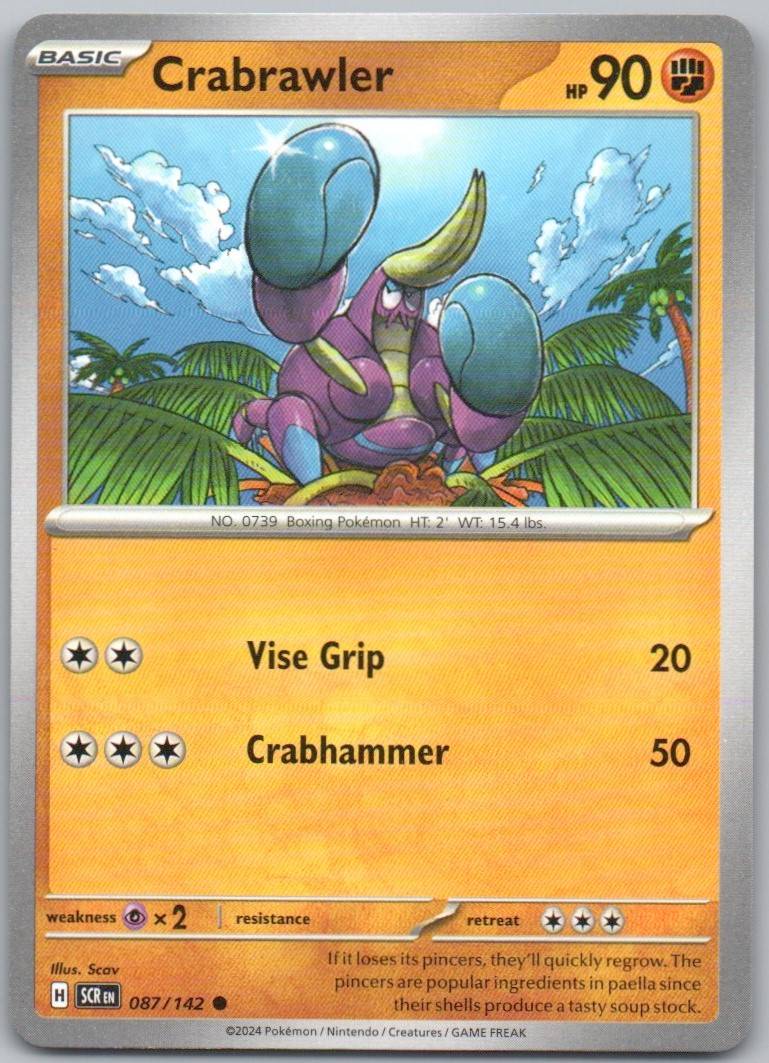 Crabrawler 087 Normal Fighting Card - Stellar Crown