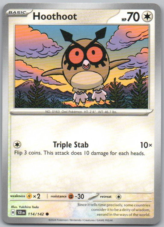 Hoothoot 114 Normal Colorless Card - Stellar Crown