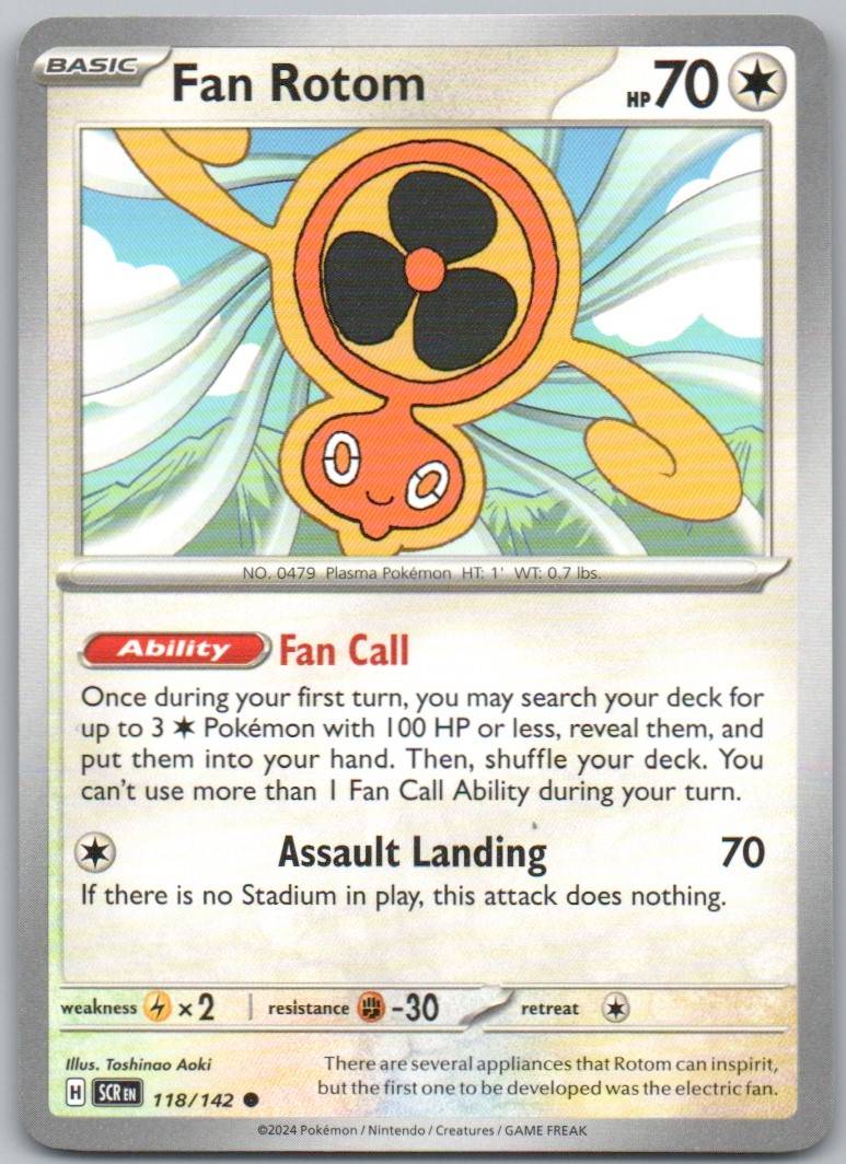 Fan Rotom 118 Normal Colorless Card - Stellar Crown