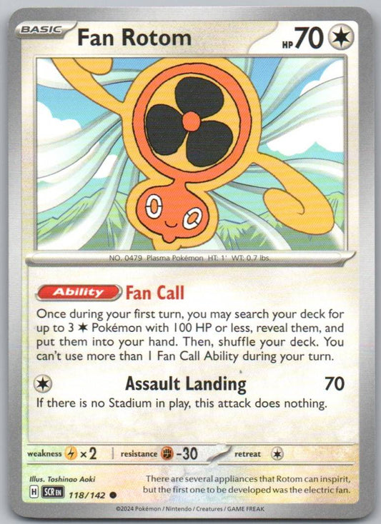 Fan Rotom 118 Normal Colorless Card - Stellar Crown