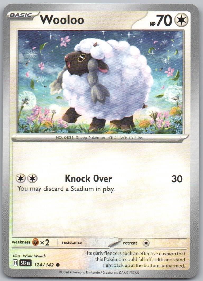 Wooloo 124 Normal Colorless Card - Stellar Crown