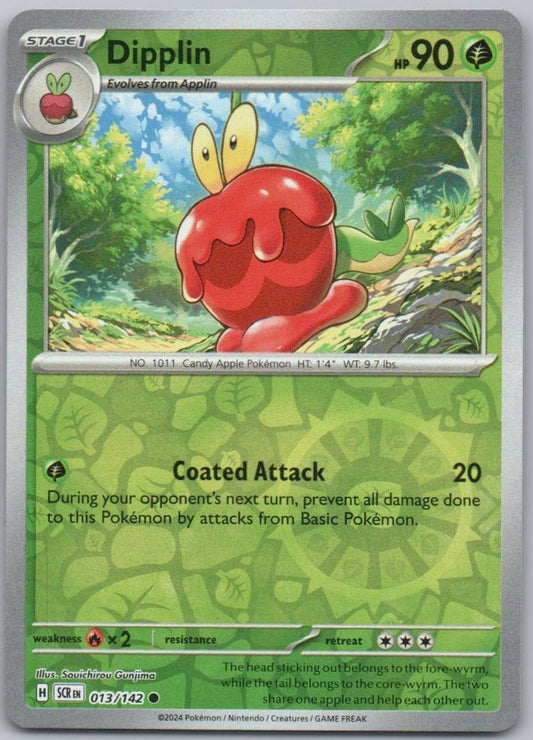 Dipplin 013 Reverse Holo Grass Card - Stellar Crown