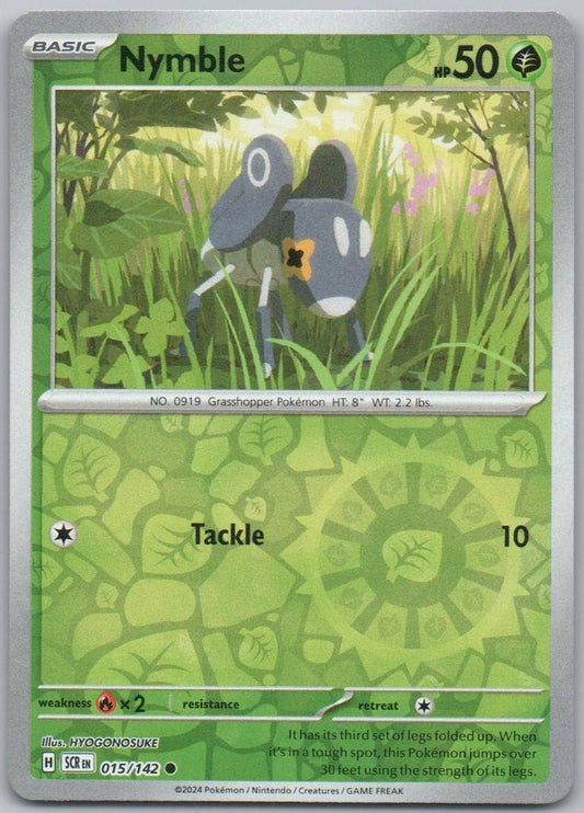 Nymble 015 Reverse Holo Grass Card - Stellar Crown