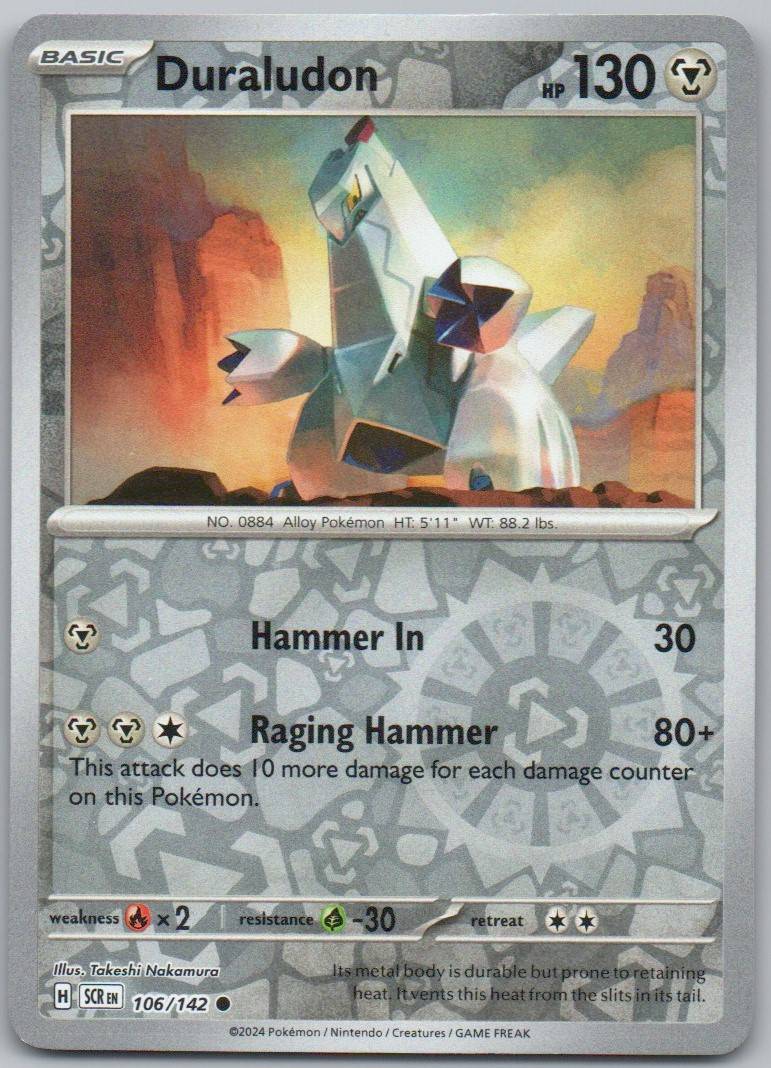 Duraludon 106 Reverse Holo Steel Card - Stellar Crown