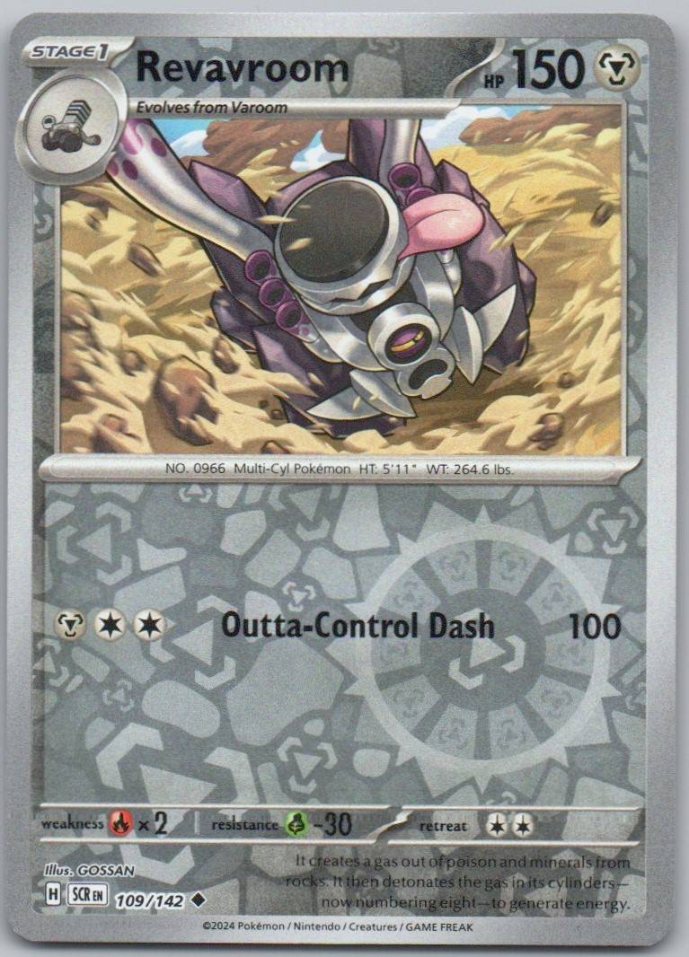 Revavroom 109 Reverse Holo Steel Card - Stellar Crown