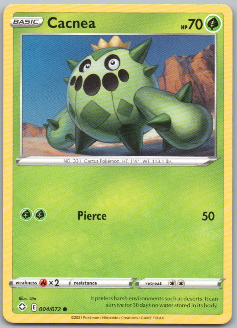 Cacnea 004 Normal Grass Card - Shining Fates