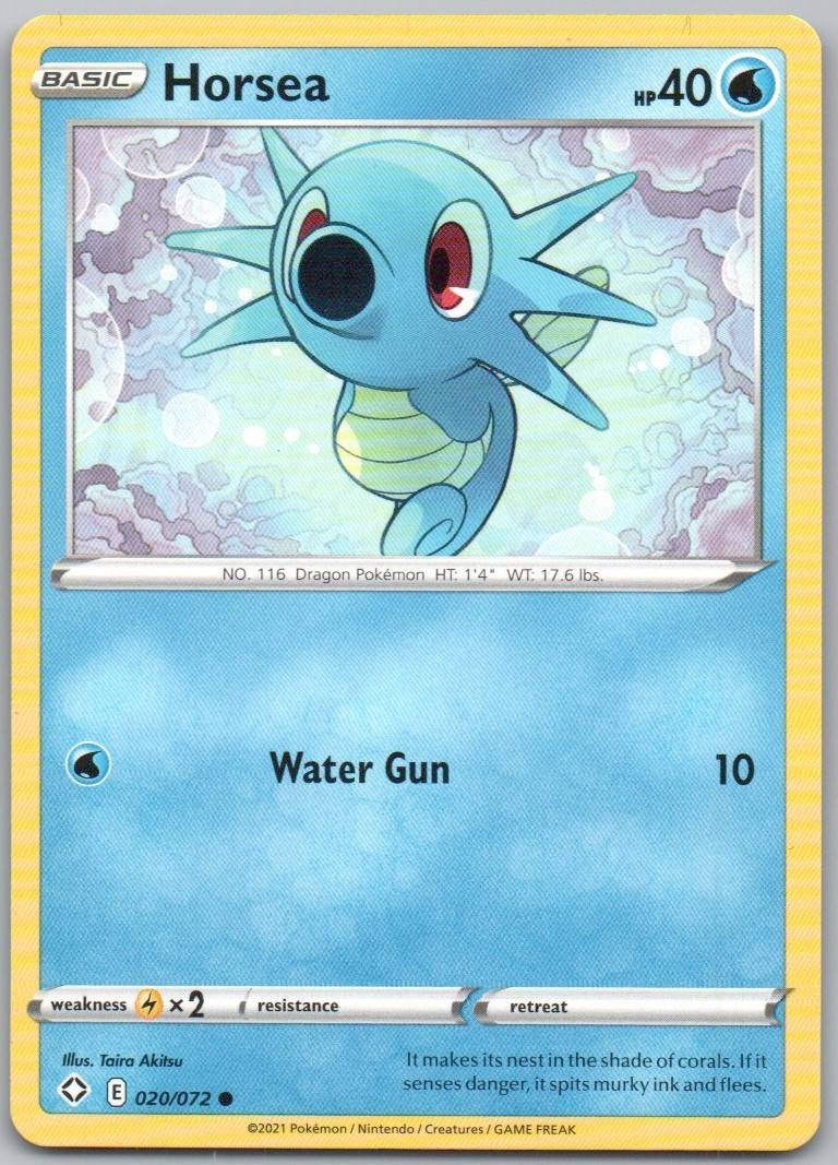 Horsea 020 Normal Water Card - Shining Fates