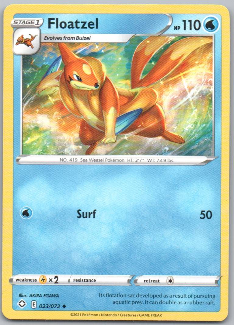 Floatzel 023 Normal Water Card - Shining Fates
