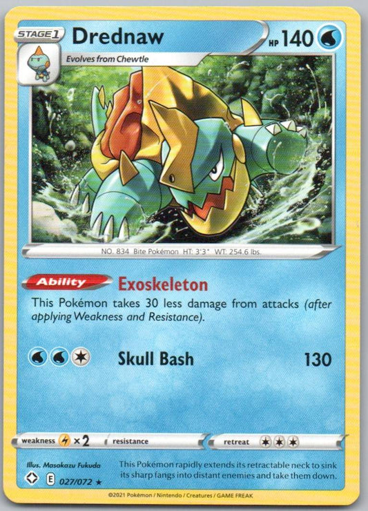 Drednaw 027 Normal Water Card - Shining Fates