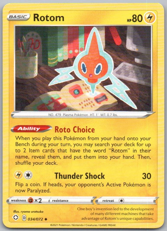 Rotom 033 Normal Lightning Card - Shining Fates