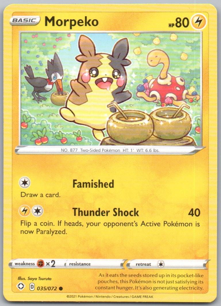 Morpeko 035 Normal Lightning Card - Shining Fates