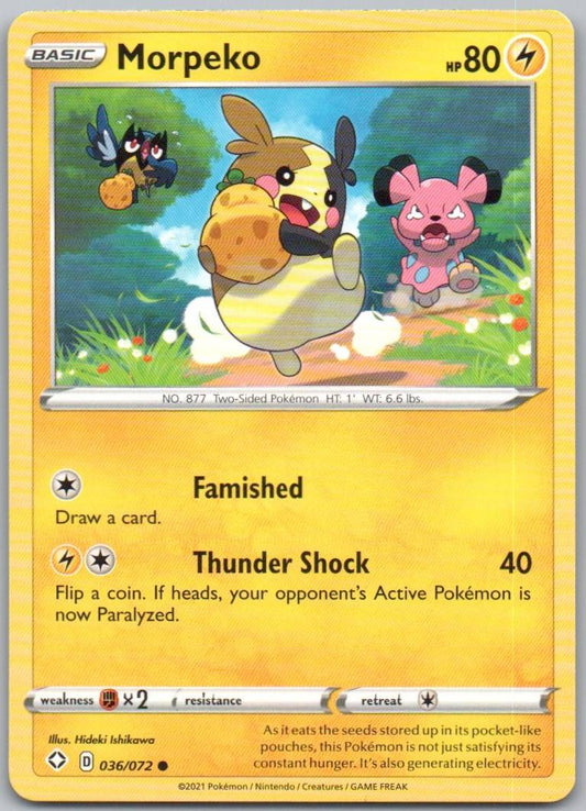 Morpeko 036 Normal Lightning Card - Shining Fates