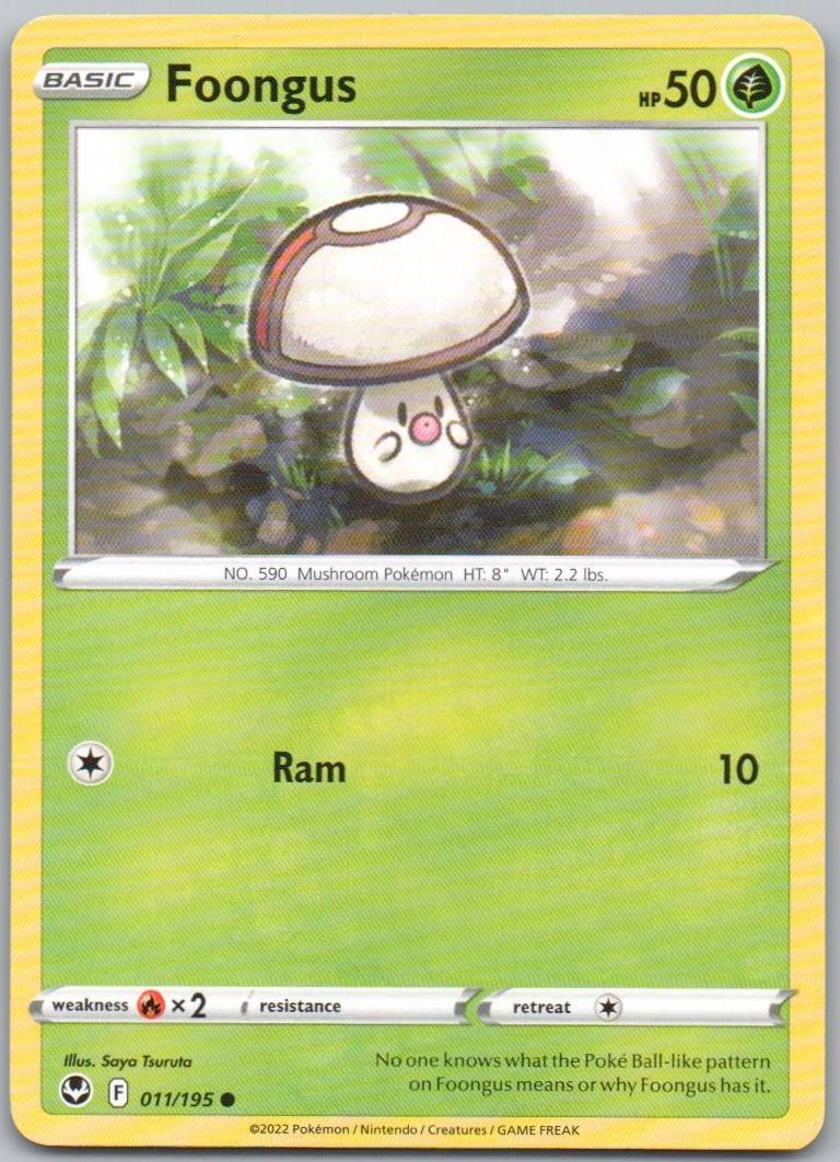 Foongus 011 Normal Grass Card - Silver Tempest