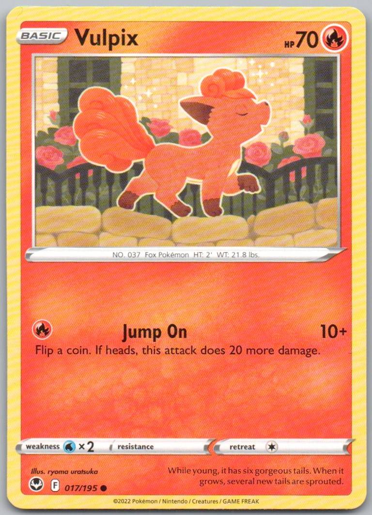 Vulpix 017 Normal Fire Card - Silver Tempest