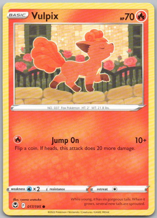 Vulpix 017 Normal Fire Card - Silver Tempest