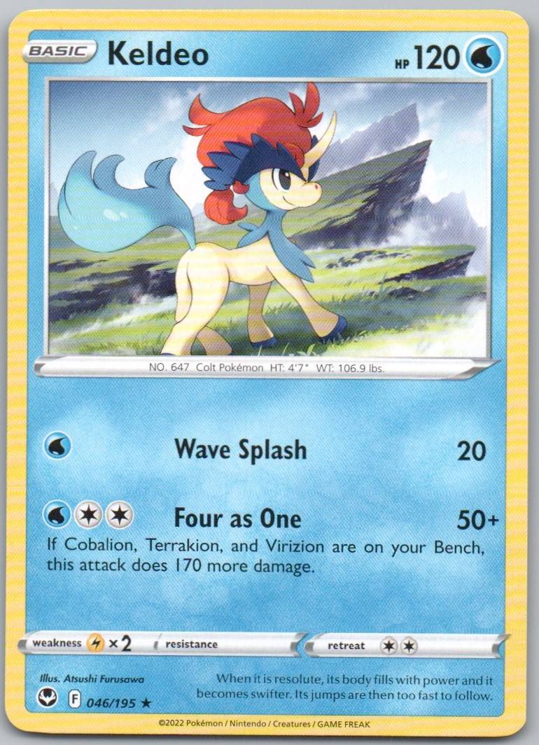 Keldeo 046 Normal Water Card - Silver Tempest