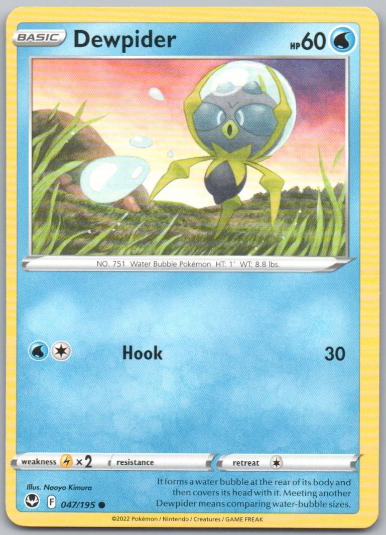 Dewpider 047 Normal Water Card - Silver Tempest