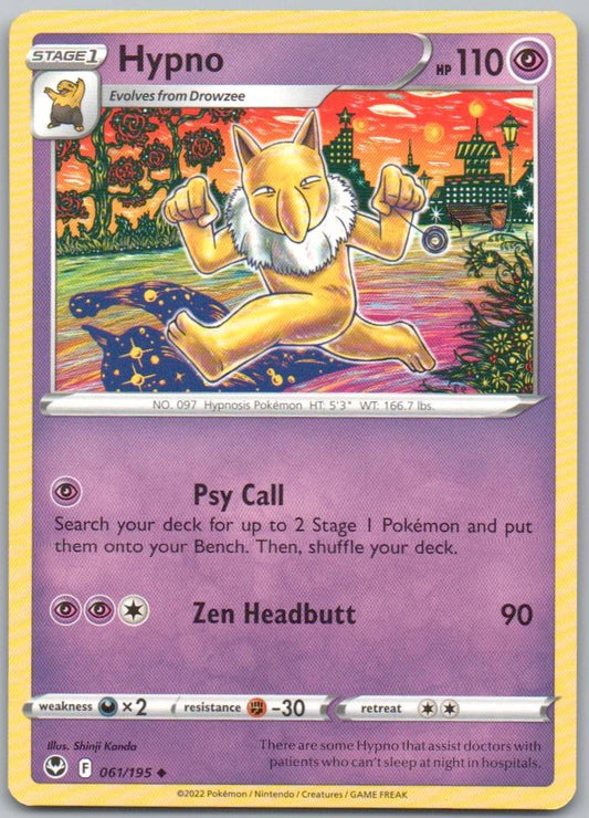 Hypno 061 Normal Psychic Card - Silver Tempest