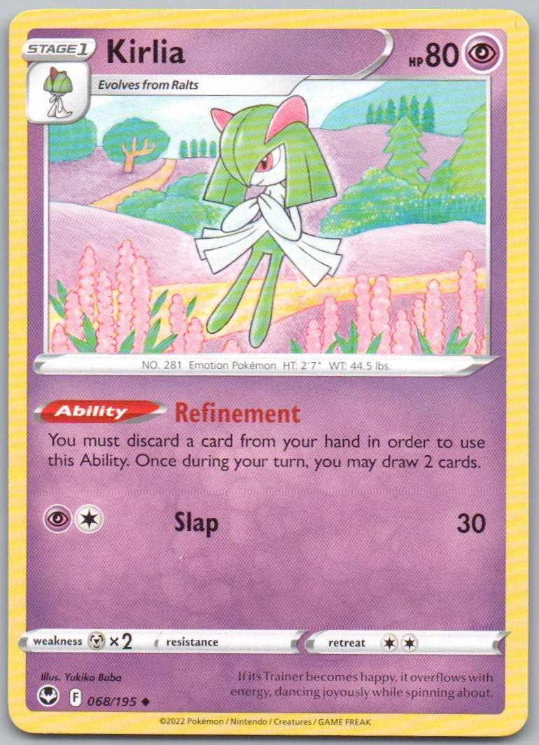 Kirlia 068 Normal Psychic Card - Silver Tempest