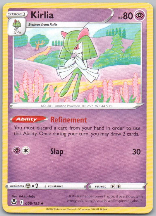 Kirlia 068 Normal Psychic Card - Silver Tempest
