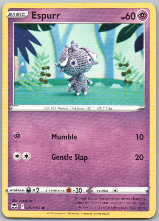 Espurr 081 Normal Psychic Card - Silver Tempest