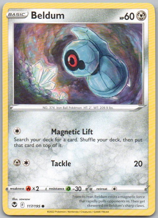 Beldum 117 Normal Steel Card - Silver Tempest