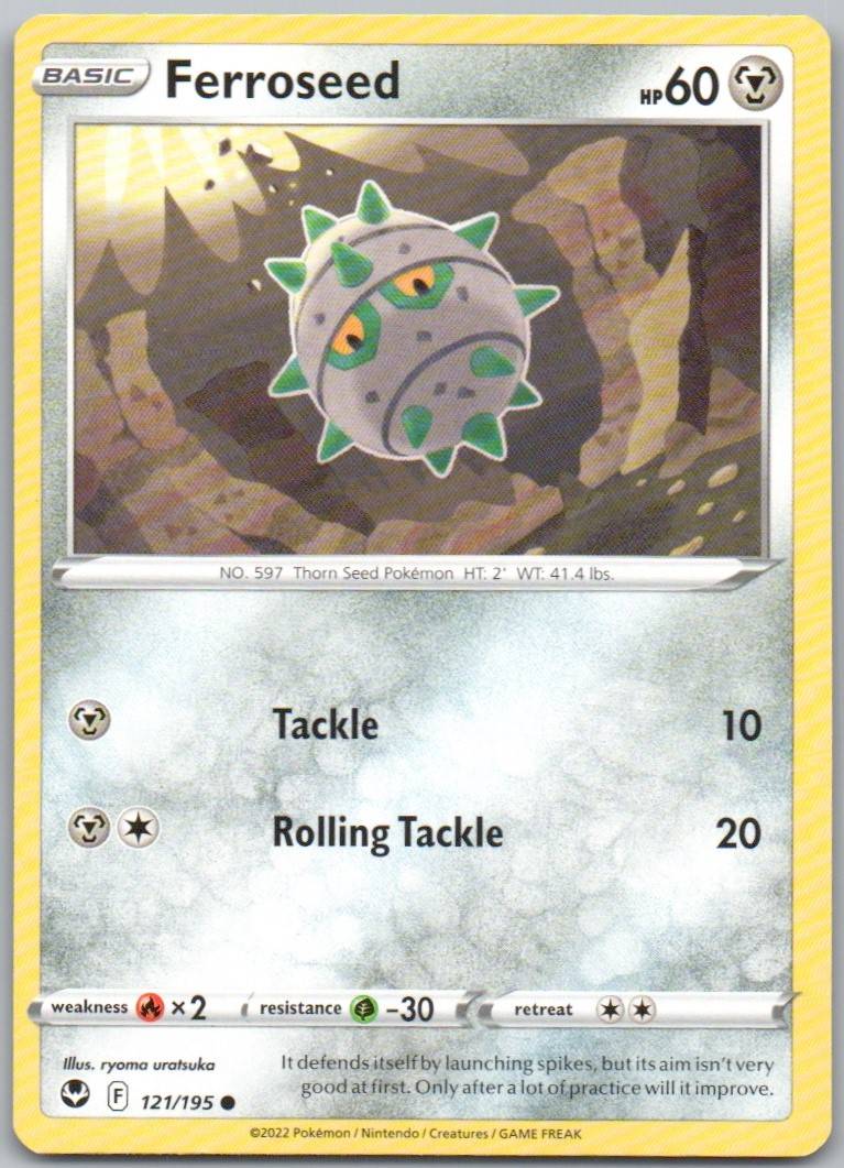 Ferroseed 121 Normal Steel Card - Silver Tempest