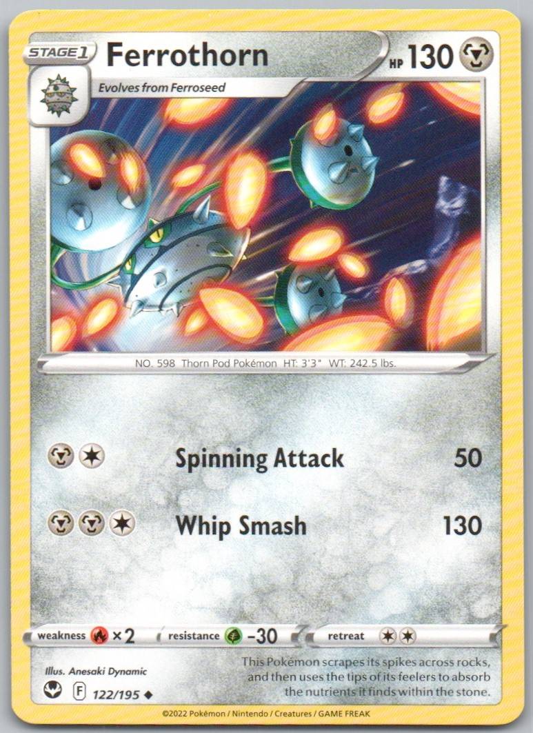 Ferrothorn 122 Normal Steel Card - Silver Tempest