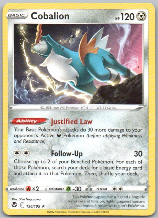 Cobalion 126 Normal Steel Card - Silver Tempest