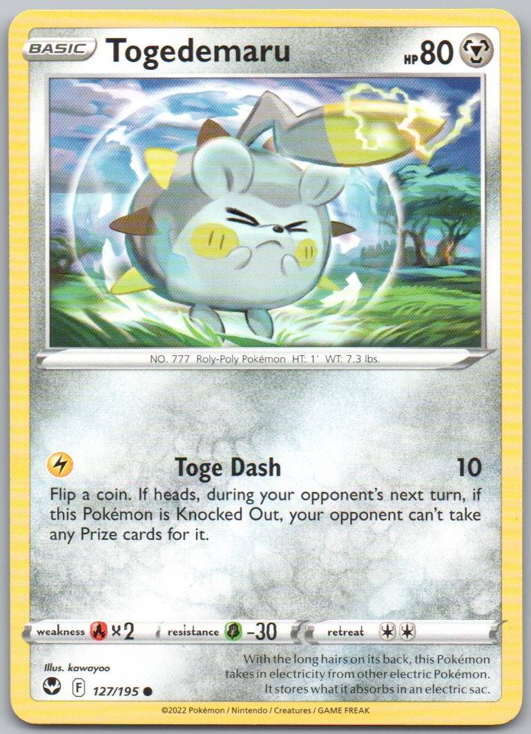 Togedemaru 127 Normal Steel Card - Silver Tempest