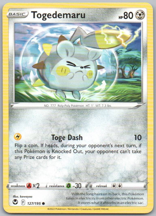 Togedemaru 127 Normal Steel Card - Silver Tempest