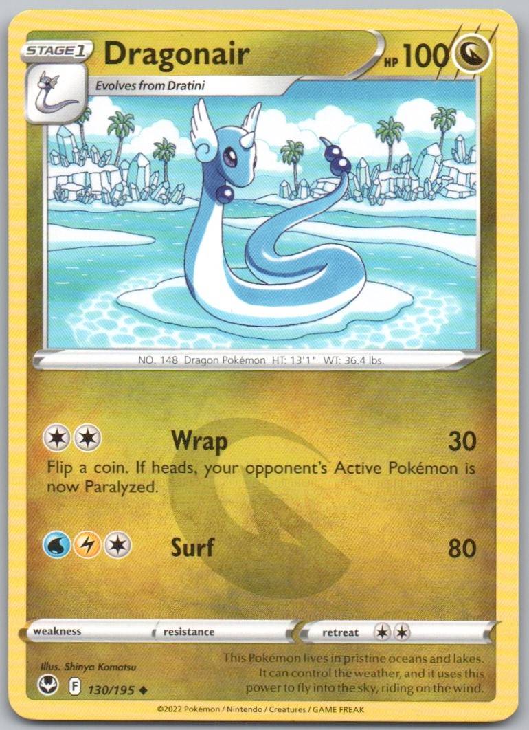 Dragonair 130 Normal Dragon Card - Silver Tempest