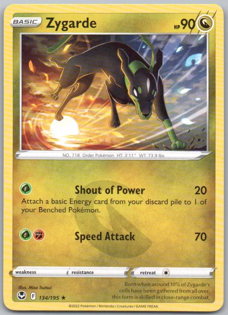 Zygarde 134 Normal Dragon Card - Silver Tempest