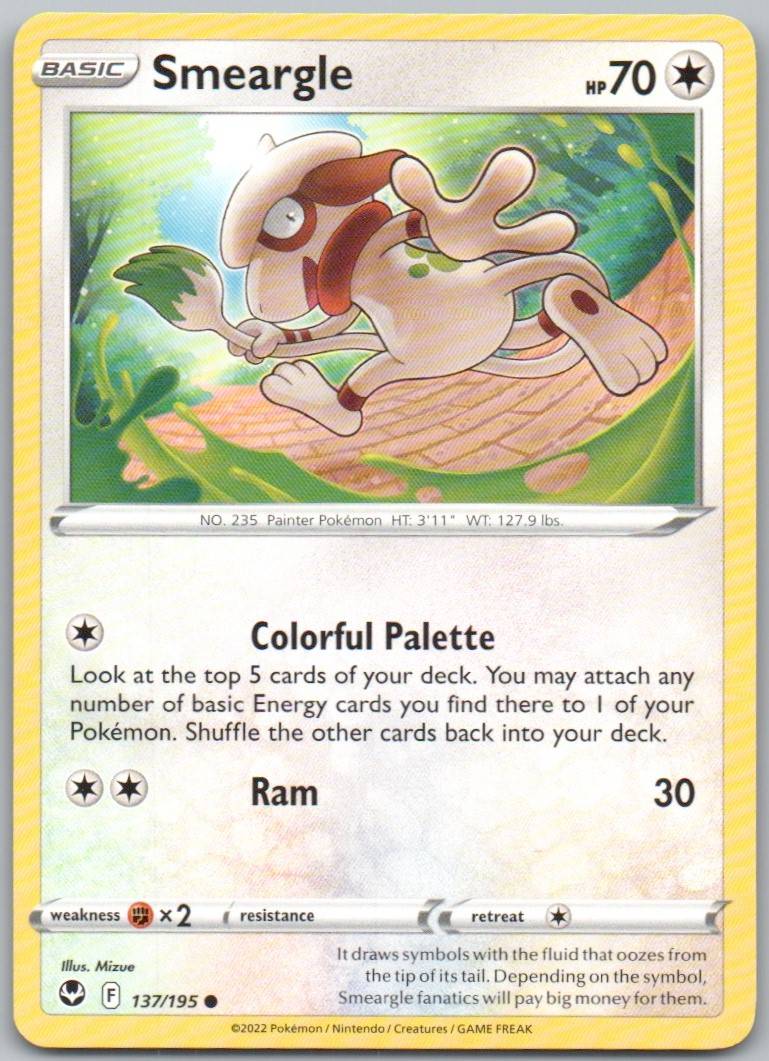 Smeargle 137 Normal Colorless Card - Silver Tempest