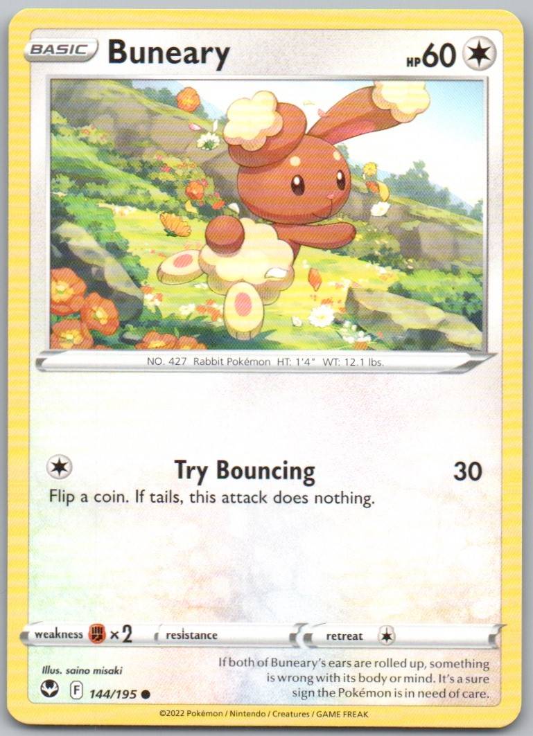 Buneary 144 Normal Colorless Card - Silver Tempest