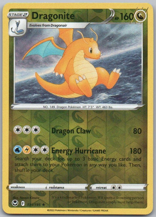 Dragonite 131 Reverse Holo Dragon Card - Silver Tempest