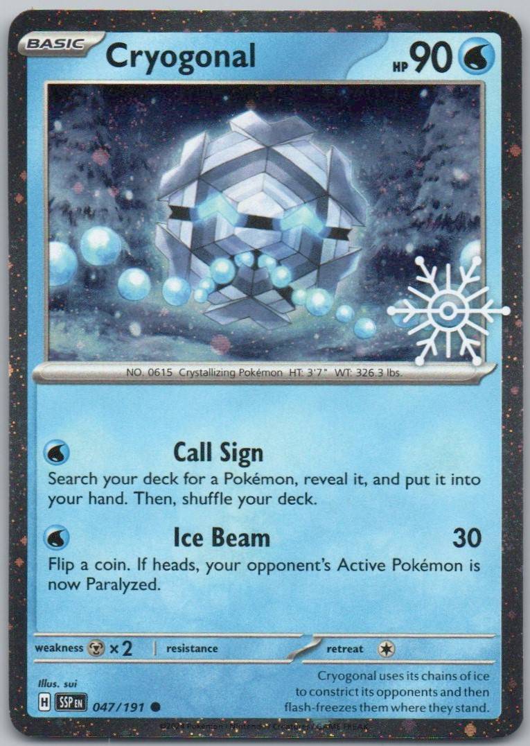Cryogonal 047 Stamped Water Card - Surging Sparks