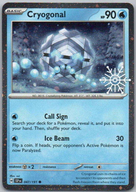 Cryogonal 047 Stamped Water Card - Surging Sparks
