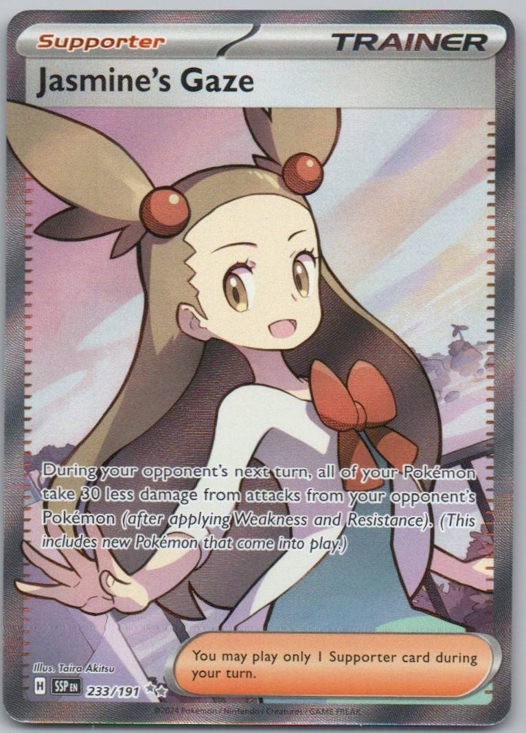 Jasmine's Gaze 233 Holo Trainer Card - Surging Sparks