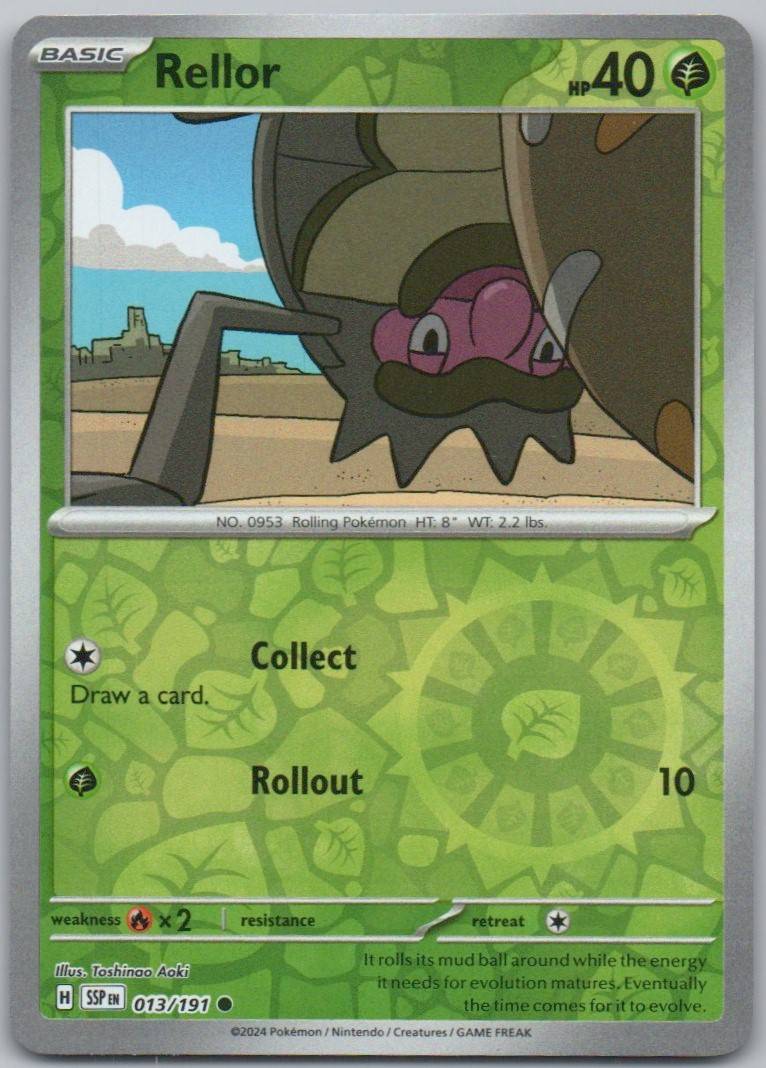 Rellor 013 Reverse Holo Grass Card - Surging Sparks