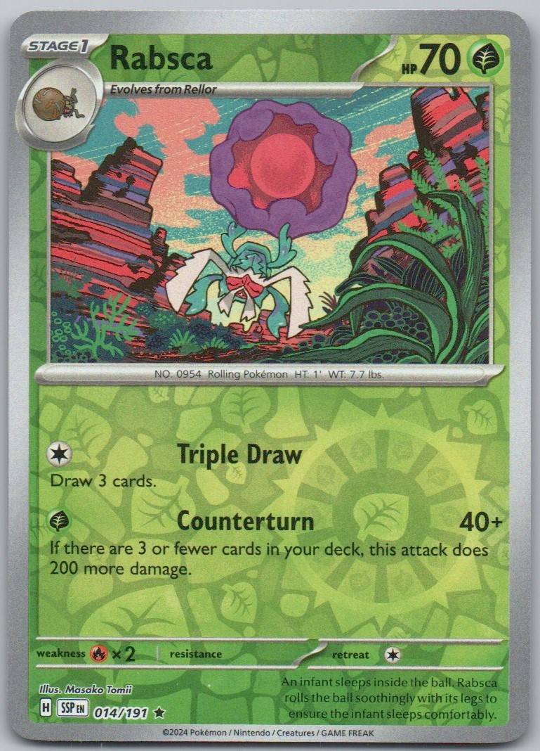 Rabsca 014 Reverse Holo Grass Card - Surging Sparks
