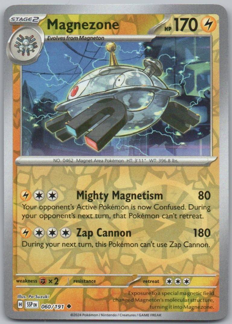 Magnezone 060 Reverse Holo Lightning Card - Surging Sparks